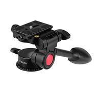 Andoer - Testa per treppiede a 3 vie, in lega di alluminio, 3 dimensioni testa treppiedi con impugnatura Pan Bar 360°, fotografia panoramica per la maggior parte delle fotocamere DSLR ILDC