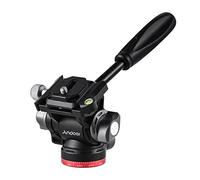 Andoer Treppiede testa fluida Pan Tilt Head con piastra a sgancio rapido e manico, supporto panoramico a testa sferica con vite da 1/4" per fotocamere compatte, fotocamere DSLR, portata 10 kg/22 lbs