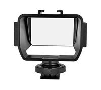 Andoer Universal Camera Selfie Vlog Flip Up Mirror Screen con 3 Cold Shoe Mounts per l'installazione di Microfono Mini LED Light Compatibile con Sony A6000 / A6300 / A6500 / A72 Series / A73 Series