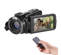 Andoer Videocamera, 1080P, 30 MP, schermo IPS da 3,0 pollici, registratore per YouTube, videocamera digitale con visione notturna a infrarossi, zoom digitale, 2 batterie, telecomando, borsa per il