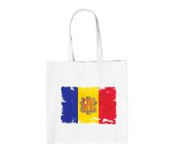 Andorra Grunge Stile Bandiera - Borsa Tote IN Tela - Paese Viaggio La Vella