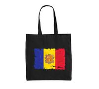 Andorra Grunge Stile Bandiera - Borsa Tote IN Tela - Paese Viaggio La Vella