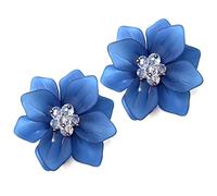 ANDPAI Orecchini pendenti a forma di fiore in acrilico, fatti a mano, grandi, opachi, con bocciolo di fiore, per donne, amanti della mamma e amici, gioielli regalo, Metallo