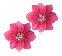 ANDPAI Orecchini pendenti a forma di fiore in acrilico, fatti a mano, grandi, opachi, con bocciolo di fiore, per donne, amanti della mamma e amici, gioielli regalo, Metallo