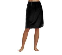 ANDRA 1 Pezzo Sottogonna Donna 025 con Spacco Laterale e Bordino al Fondo. Nero 8/4XL