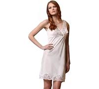 ANDRA Sottoveste Classica Ricamata Lunga (46 M 4° IT, Seta)