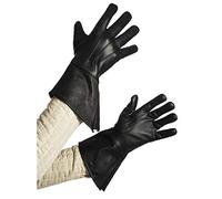 Andracor Guanti robusti in vera pelle per diversi personaggi LARP - utilizzabili individualmente per medievale, fantasy, cosplay e tempo libero - Colore: nero - Taglia: S