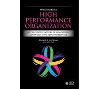 André A de Waal What Makes a High Performance Organization (Tascabile)