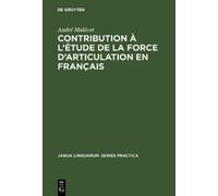 André Malécot Contribution À l'Étude de la Force d'Articulati (Copertina rigida)