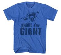 Andre The Giant Andre Blue T-Shirt Manica Corta Royal Heather Maglia