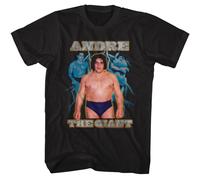 Andre The Giant - Fulmine - American Classici - Solido Nero Adulto Manica Corta