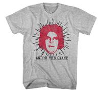 Andre The Giant Le Geant T-Shirt Manica Corta Heather Grigio Uomo 3XL-6XL