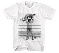 Andre The Giant T-Shirt Uomo Cotone Manica Corta Girocollo Bianca Regular