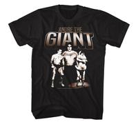 Andre The Giant T-Shirt Uomo Maniche Corte Crew Neck Cotone Nero