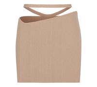 Andrea Adamo - Mini Gonna Attillata Elasticizzata con Dettagli Cut-Out - - Skirts - Donna - Beige - L
