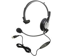 Andrea Communications NC-181VM - Cuffie USB per computer, con microfono a cancellazione del rumore, controlli volume/muto in linea, scheda audio esterna integrata e presa USB, colore: nero, grigio,