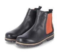 Andrea Conti 0340243/1833 - Stivali da donna in pelle liscia in combinazione nera, Nero combinato, 41 EU