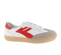 Andrea Conti Damen Low Top Sneaker Freya, Scarpe da Ginnastica Donna, Bianco Rosso Scuro, 42 EU