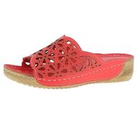 Andrea Conti Damen Pantolette, Mocassino Basso Donna, Colore: Rosso, 36 EU
