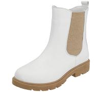 Andrea Conti Donna, Stivali alla Moda, Bianco, 36 EU