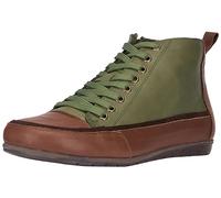 Andrea Conti Sneaker da Donna con Lacci, Verde Oliva D Marrone, 36 EU