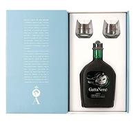 ANDREA DA PONTE GATTA NERA LIQUORE DI LIQUIRIZIA E MENTA A BASE DI GRAPPA DI PROSECCO 50 ONFEZIONE REGALO CON DUE BICCHIERI