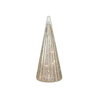 Andrea Fontebasso Albero di Natale Stilizzato in Argento con Righe e Luci LED 33(H) cm