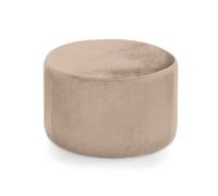 Andrea House Pouf rotondo in velluto beige Pouf rotondo in velluto beige
