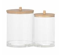 ANDREA HOUSE Set di 2 vasetti ba72112 Acrilico ø 15 x 12 cm