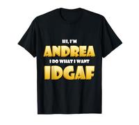 Andrea Joke IDGAF Meme Funny Halloween Costume for Andreas Maglietta