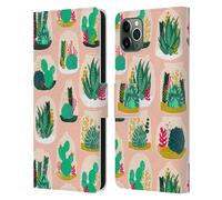 ANDREA LAUREN DESIGN PLANT PATTERN CUSTODIA COVER A PORTAFOGLIO PER APPLE iPHONE