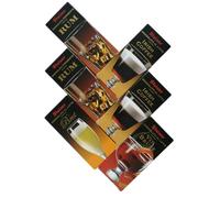Andrea Stainer - Kit da 6 tavolette di cioccolato,2 fondenti al rum, 2 al latte all’Irish coffee, 1 al cioccolato al latte con brut, 1 fondente al vin brulè