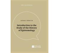 Andrej Démuth Introduction to the Study of the History of Epistemolo (Tascabile)