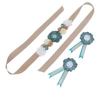 ANDRESLAD 1 Set Cintura Della Futura Camicia Premaman Postpartum Per La Supporto Per Cintura in Gravidanza Rivelare Il Genere Neonato Pietra Miliare Essenziali Kit Green Stoffa