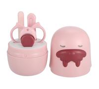 ANDRESLAD 1 Set set di forbicine per unghie - Tagliaunghie kit unghie tagliaunghie per bambino kit per la cura delle unghie del bambino tagliaunghie per neonati Acciaio inossidabile rosa