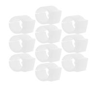 ANDRESLAD 10 Pezzi Piedini per Pavimento a Forma di U 16mm in Plastica Bianca, Protezioni per Gambe di Sedie Rettangolari Coprigambe Antiscivolo, Tappi per Mobili Design a Forcella Aperta