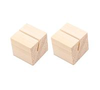ANDRESLAD 10 Pezzi portafoto portanumero da tavolo titolare del portautensili espositore aziendale supporto da cavalletto per esposizione titolare d'impresa porta promemoria Bambù Beige
