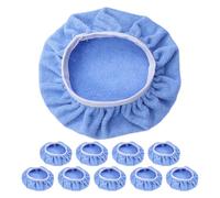 ANDRESLAD 10 Tamponi Lucidanti in Microfibra per Cera Auto 9-10 Pollici Copertura Riutilizzabile ad Alta Densità per Cofani Lucidatura e Manutenzione Veicoli Adatti per Auto Suv e