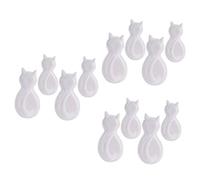 ANDRESLAD 12 Pz gancio per coda di gatto gancio muro da muro ganci dei cartoni animati appendiabiti per gatti appendiabiti parete portachiavi a forma di gatto plastica