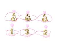 ANDRESLAD 1pezzi Cappello Di Compleanno Per Glitters Dorati Accessori Per Feste e Fotografie Per Terzo Compleanno Decorazione Festiva Chic e Sicura