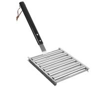 ANDRESLAD 1set Graticola Da Barbecue Inossidabile Con Per Salsicce Utensile Pratico e Resistente Per Grigliate All Aperto e Picnic Design Unico Antiscivolo e Manico Per Facile Trasporto
