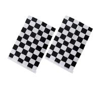 ANDRESLAD 2 Bandiere da Corsa a Scacchi 100X62 CM Resistente Striscione Decorativo Portatile per Eventi e Gare Automobilistiche Segnalazione Manuale per Pista e Competizioni