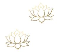 ANDRESLAD 2 Pezzi Adesivo da parete specchio di loto the office stickers adesivo muro wall decor muri carta da parati adesiva adesivi per camere adesivi decorativi da parete Acrilico Golden