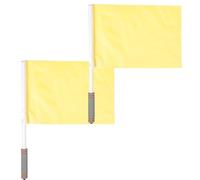 ANDRESLAD 2 pezzi Bandierine Arbitro Gialle con Asta Rimovibile Bandiere Segnale per Gara Sportiva e Traffico Alta Visibilità per Partite e Manifestazioni Sportive