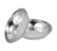 ANDRESLAD 2 Pezzi Piatto di Pesatura in Acciaio Inox 25 CM per Bilancia Meccanica a Molla Accessorio Ricambio per Cucina e Laboratorio Superficie Liscia Facile da Pulire