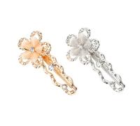 ANDRESLAD 2 Pz Clip per fiori in metallo elastici fermagli per per ragazze chiaro perni fermaglio fermagli per a fiore in metallo fermagli per con fiori Lega di zinco