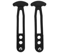 ANDRESLAD 2 Set Cinghia Sagomata in Gomma Nera per Scala da Barca con Regolabili e Vite per Yacht e Pontoon Resistente e Facile per Fissaggio Sicuro