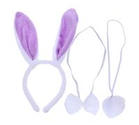ANDRESLAD 2 Set fascia per orecchie da coniglio cerchio per dell'orecchio di coniglio peluche arco bunny costume coniglietta costume cerchio per da festa forniture per feste