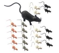 ANDRESLAD 24pezzi Statuette Di Roditore in Miniatura Di Ornamento Di Paesaggio Realizzato in Pvc Decorazione Da Giardino Aspetto Naturale e Colori Vivaci Accessorio Per Scrivania Vaso Di Fio