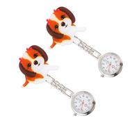 ANDRESLAD 2pezzi Orologio Da Tasca Cartoon Dog Per Orologio Sospensione Adorabile e Pratico Per Professionisti Della Salute